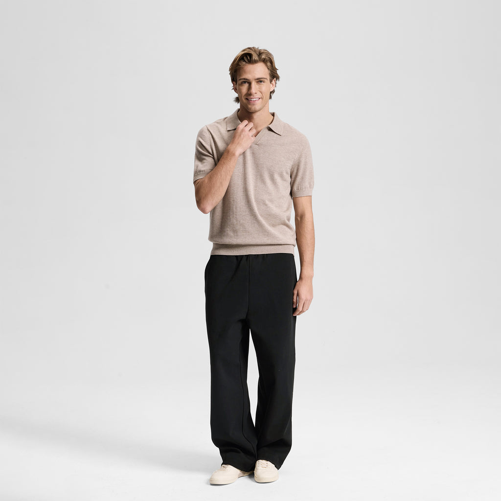 EaseLuxe Men Buttonless Polo Tee