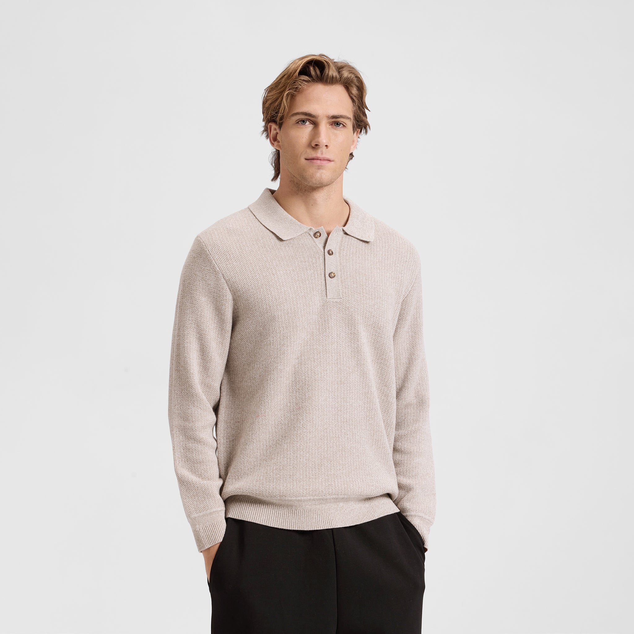 EaseLuxe Polo Sweater