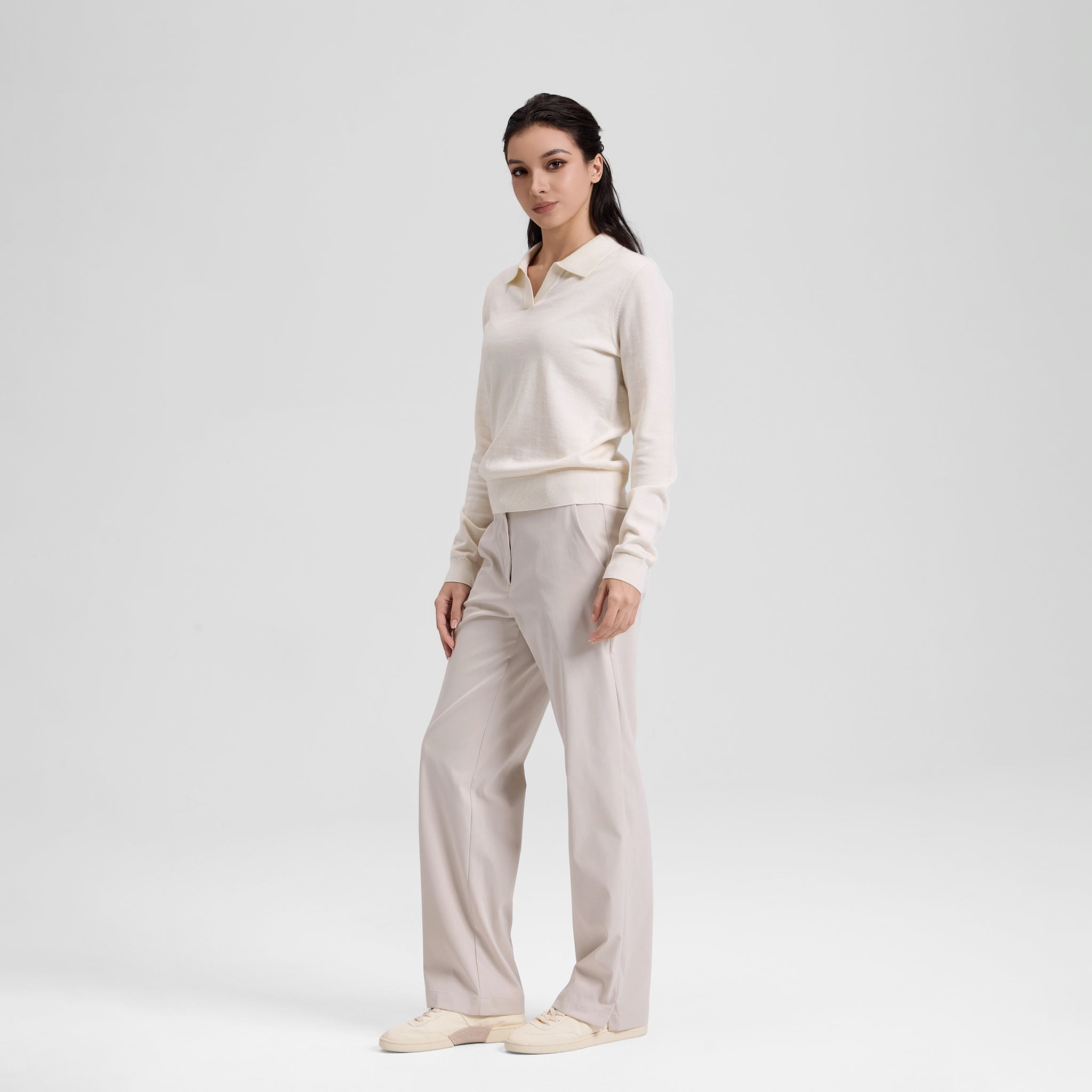 EaseLuxe Women Buttonless Polo Shirt