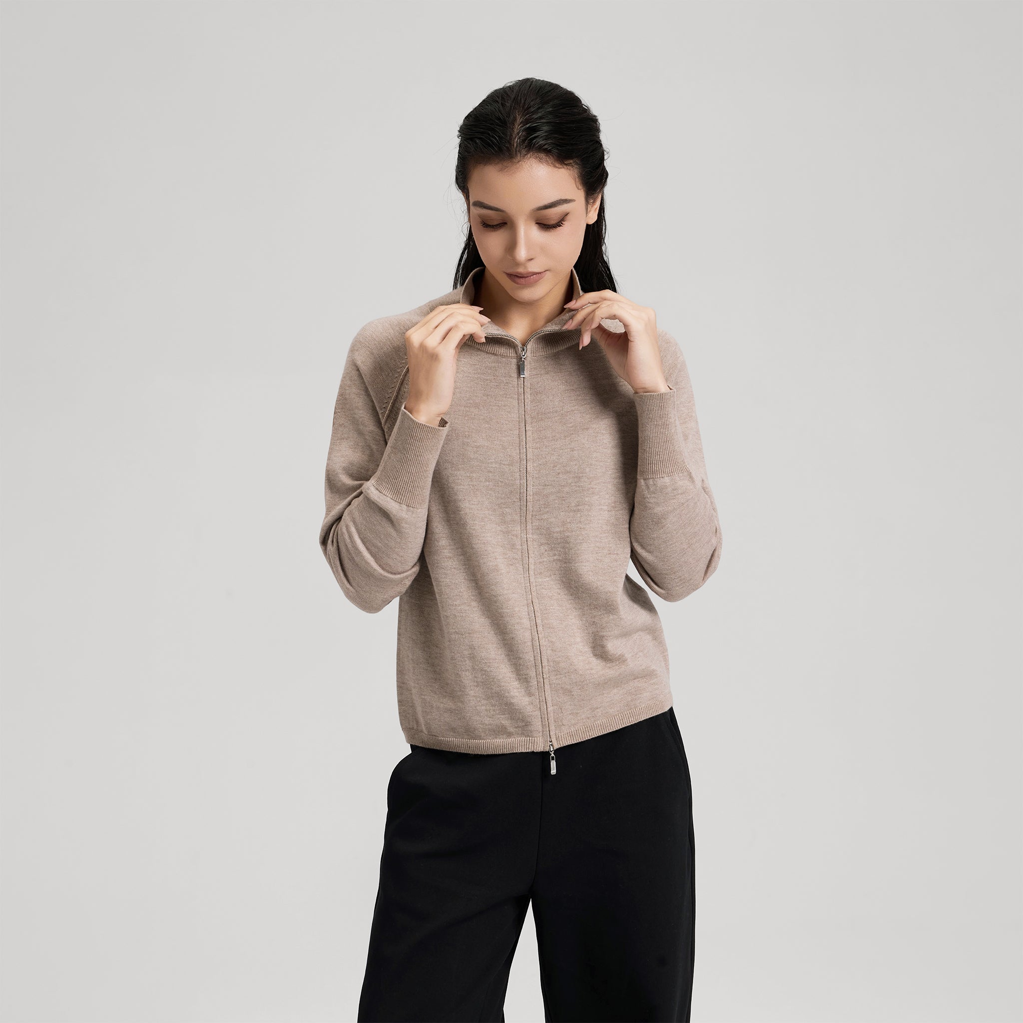 EaseLuxe Women Full Zip Long Sleeve